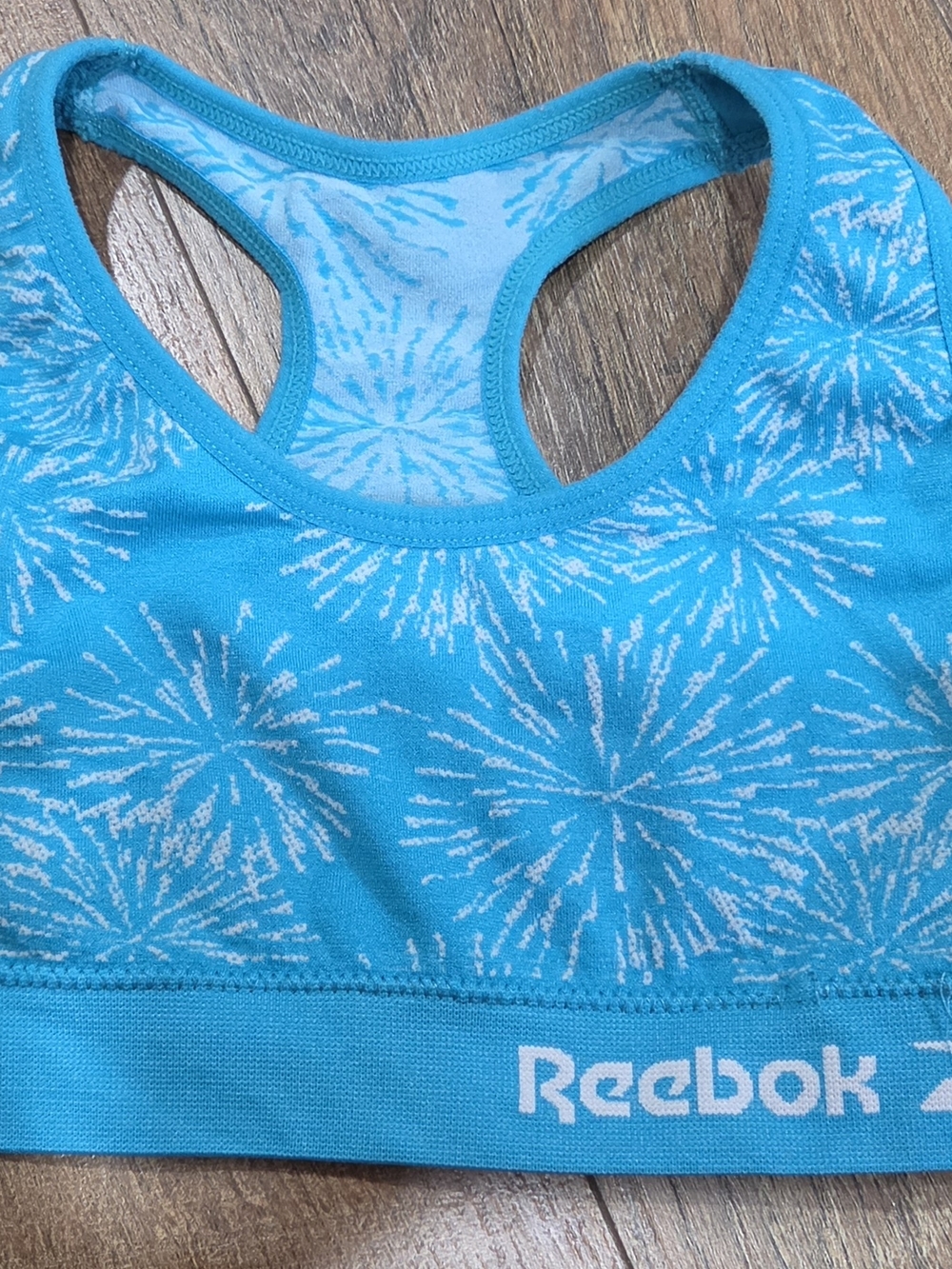 Reebok Kids' Turquoise Blue Racerback Sports Bra